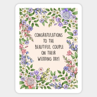 WEDDING CONGRATS CARD Sticker